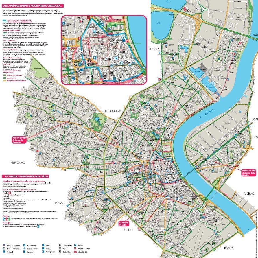 mapa Bordeleko bike