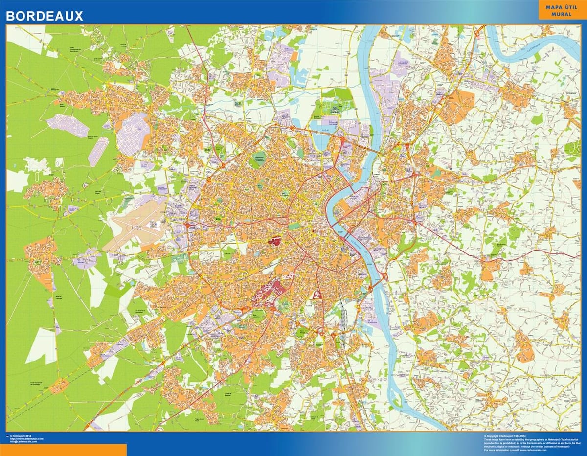 mapa Bordeleko denda