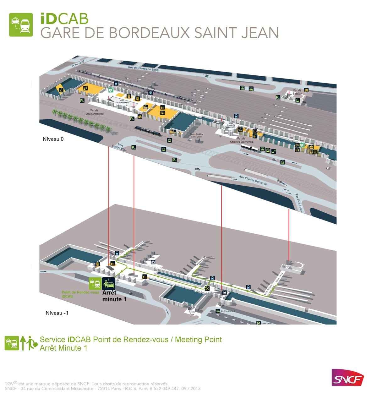 mapa Bordeleko st jean
